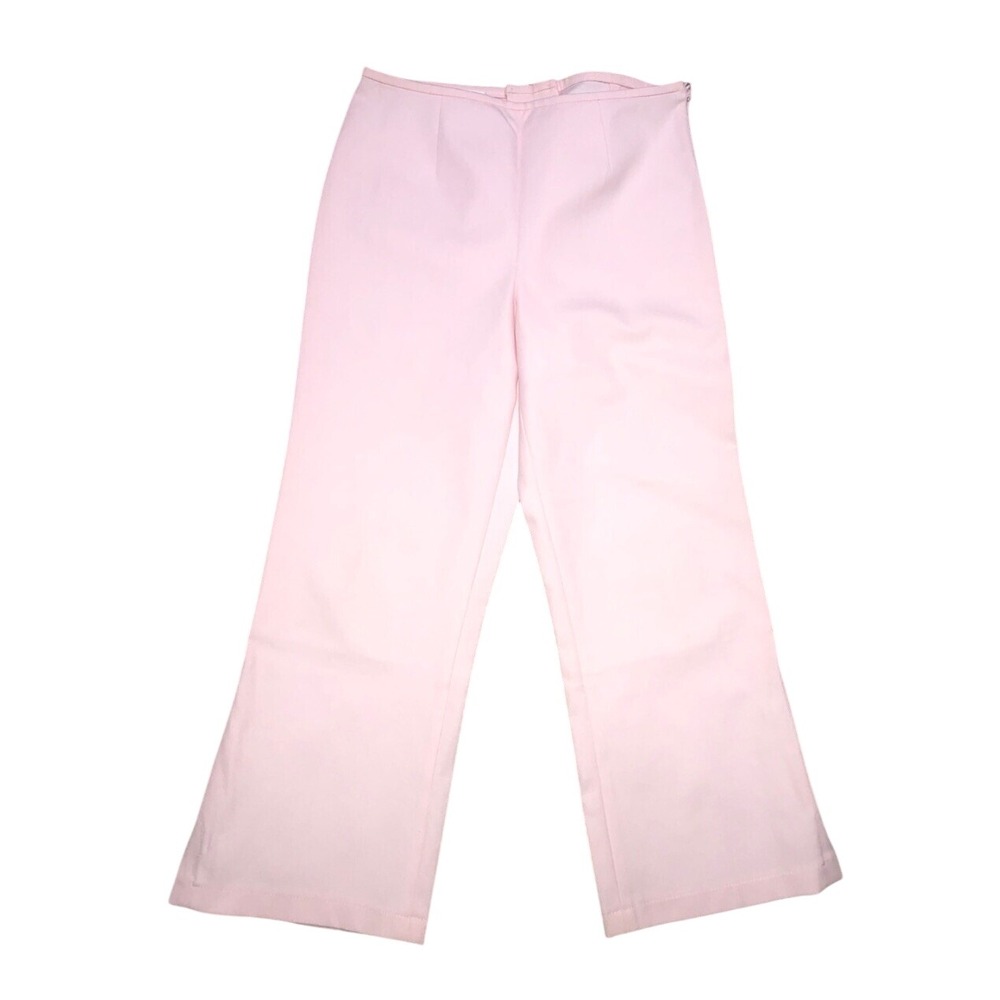 Escada Pants Women's 4 Pink Wide Leg Ankle Crop Trousers‎ Stretch 27"EU38 *spot